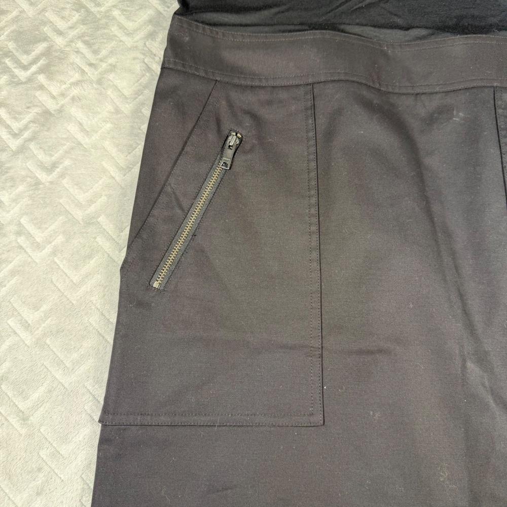 DKNY Sleeveless Mixed Media Dress Women's 10 Black New Utility Zip Pocket $195 - Picture 2 of 7